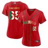 gallegos 65 mexico 2023 flag baseball jersey red gold