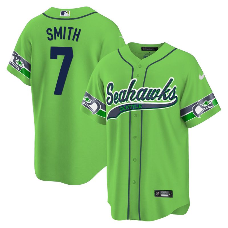 geno smith 7 seattle seahawks men jersey green