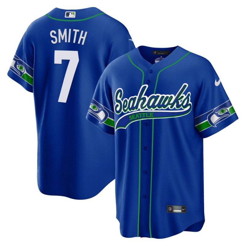 geno smith 7 seattle seahawks throwback men jersey royal