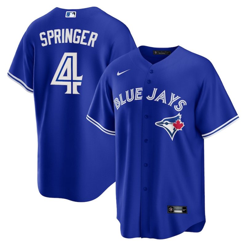 george springer 4 toronto blue jays alternate jersey royal