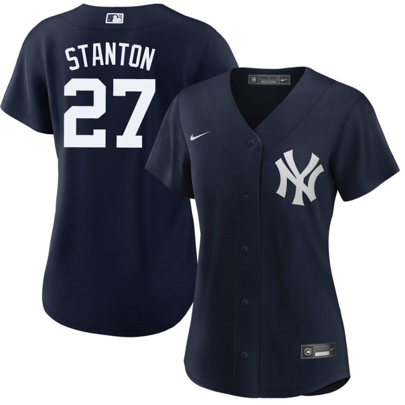 giancarlo stanton 27 new york yankees alternate women jersey navy