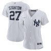 giancarlo stanton 27 new york yankees womens home player jersey white