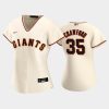 giants 35 brandon crawford home cream womens jersey jersey