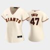 giants 47 johnny cueto home cream womens jersey jersey