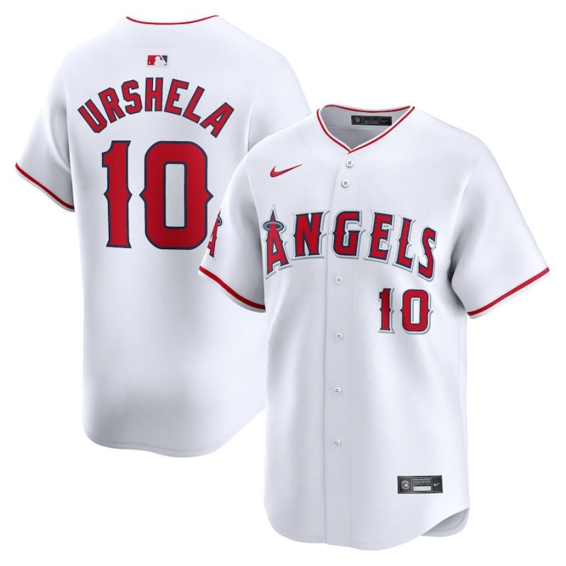 gio urshela 10 los angeles angels home limited player men jersey white