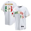 giovanny gallegos 56 mexico 2023 flag baseball men jersey white gold