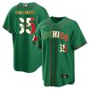 giovanny gallegos 65 mexico 2023 flag baseball men jersey green gold