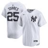 gleyber torres 25 new york yankees home limited player men jersey white