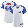 hank aaron 44 atlanta braves 2023 city connect women jersey white