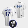 hanser alberto honor vin scully los angeles dodgers white 17 jersey