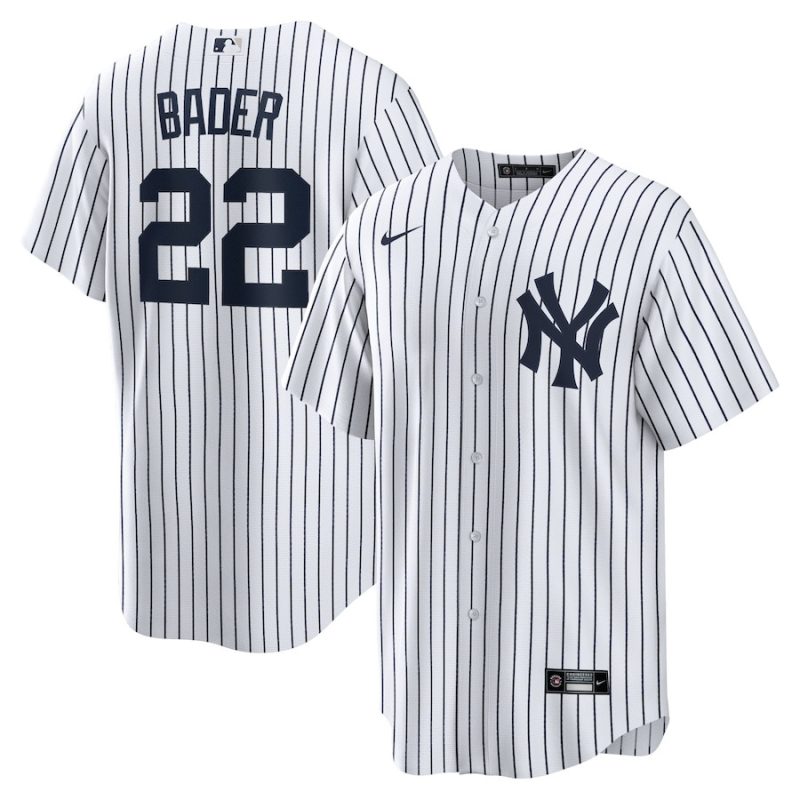 harrison bader 22 new york yankees men jersey white