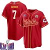 harrison butker 7 kansas city chiefs super bowl lviii baseball men jersey red