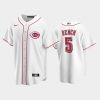 home reds 5 johnny bench white jersey jersey