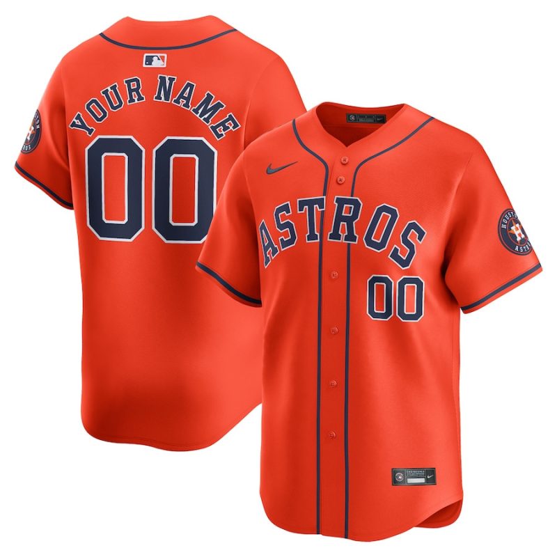 houston astros alternate limited custom men jersey orange