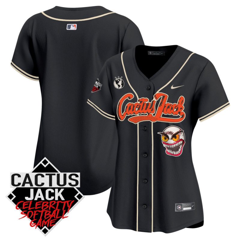 houston astros cactus jack celebrity softball game patch women jersey black