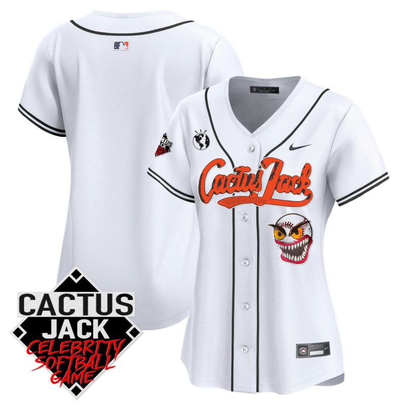 houston astros cactus jack celebrity softball game patch women jersey white