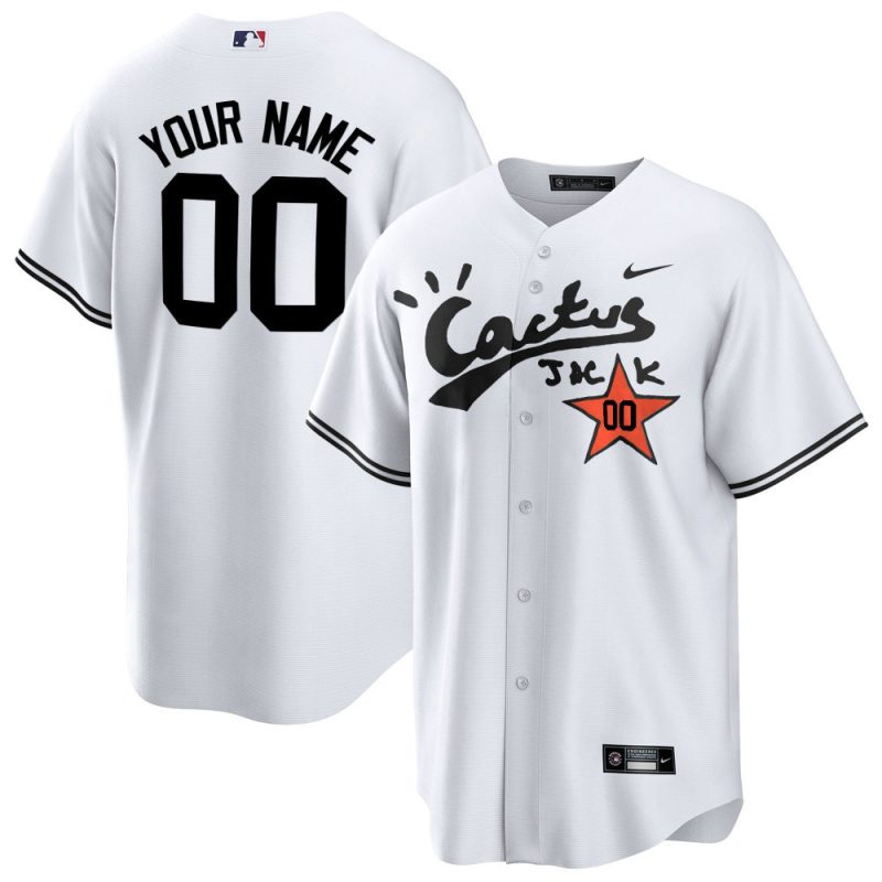 houston astros cactus jack customized men jersey white