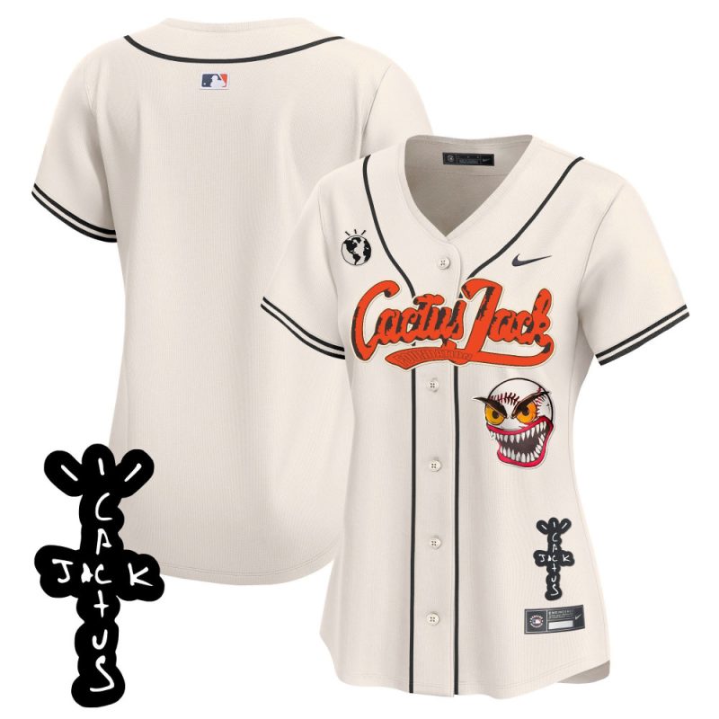 houston astros cactus jack patch v2 women jersey cream