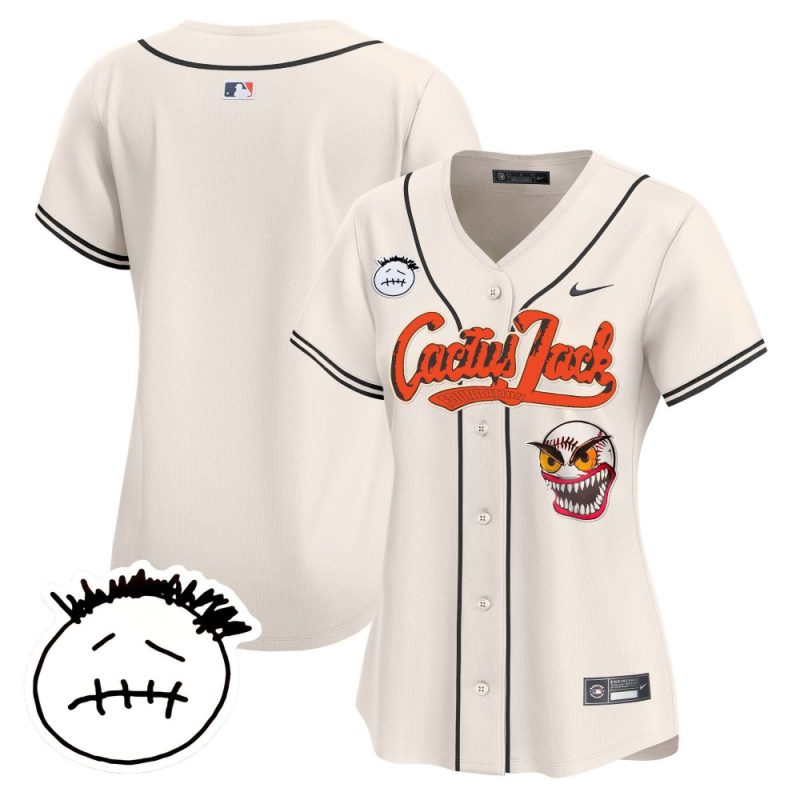 houston astros cactus jack patch v3 women jersey cream