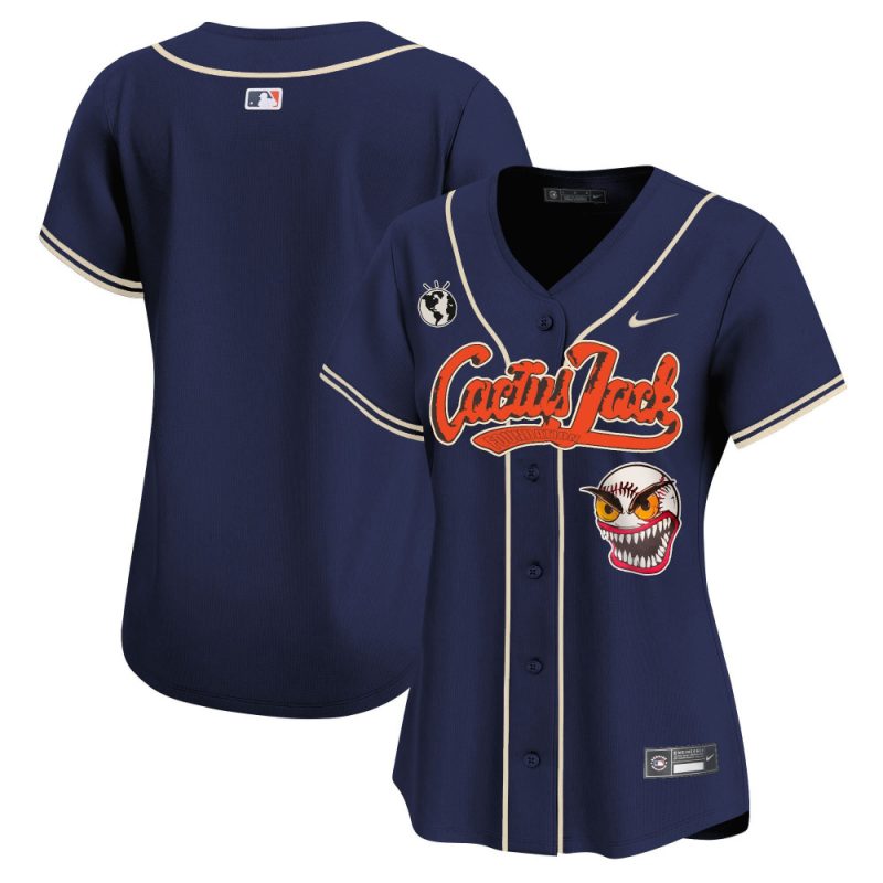 houston astros cactus jack patch women jersey navy