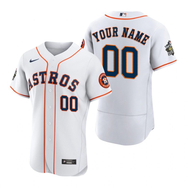 houston astros custom 00 white 2022 world series jersey