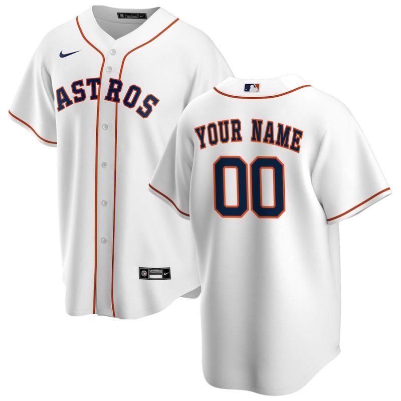 houston astros home custom men jersey white