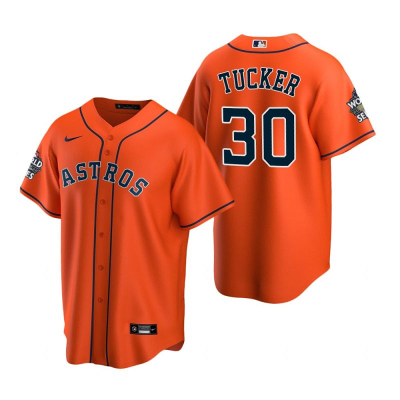 houston astros kyle tucker 30 orange 2022 world series jersey