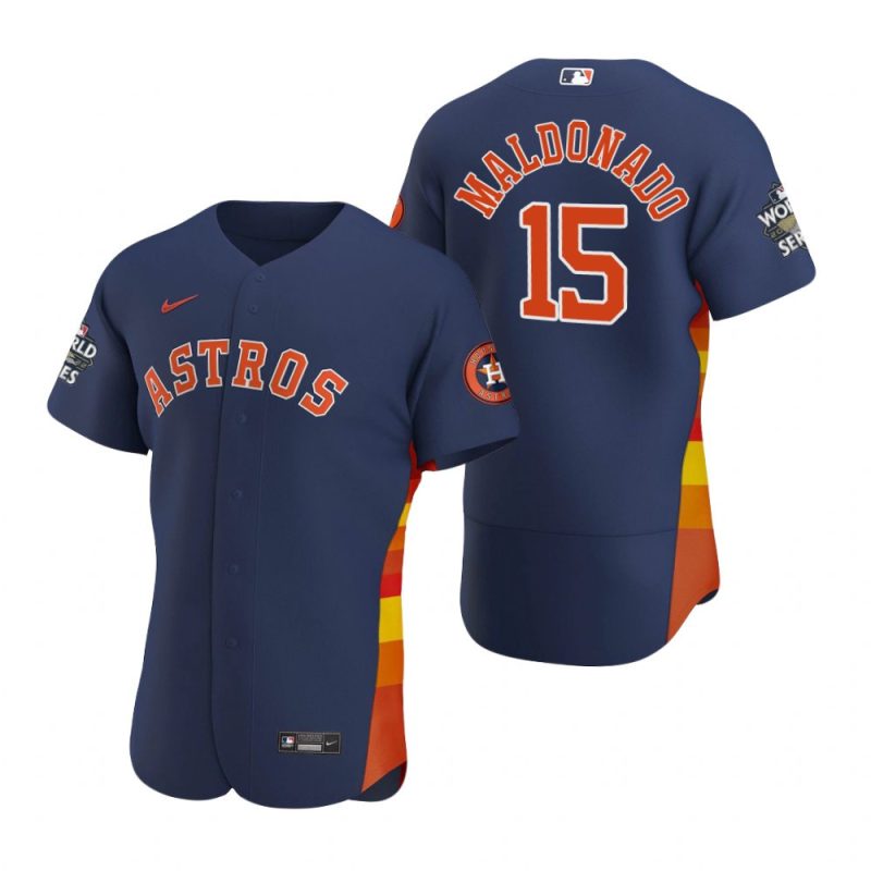 houston astros martin maldonado 15 navy 2022 world series jersey