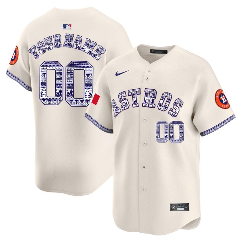 houston astros mexico custom men jersey cream