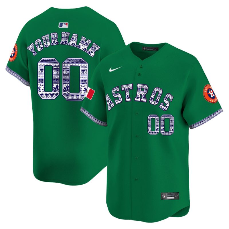 houston astros mexico custom men jersey green