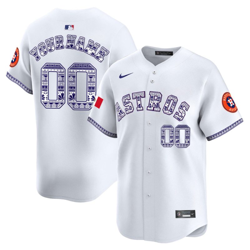 houston astros mexico custom men jersey white