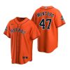 houston astros rafael montero 47 orange 2022 world series jersey