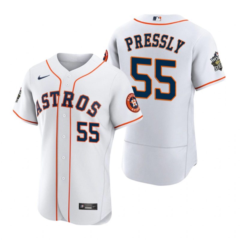 houston astros ryan pressly 55 white 2022 world series jersey