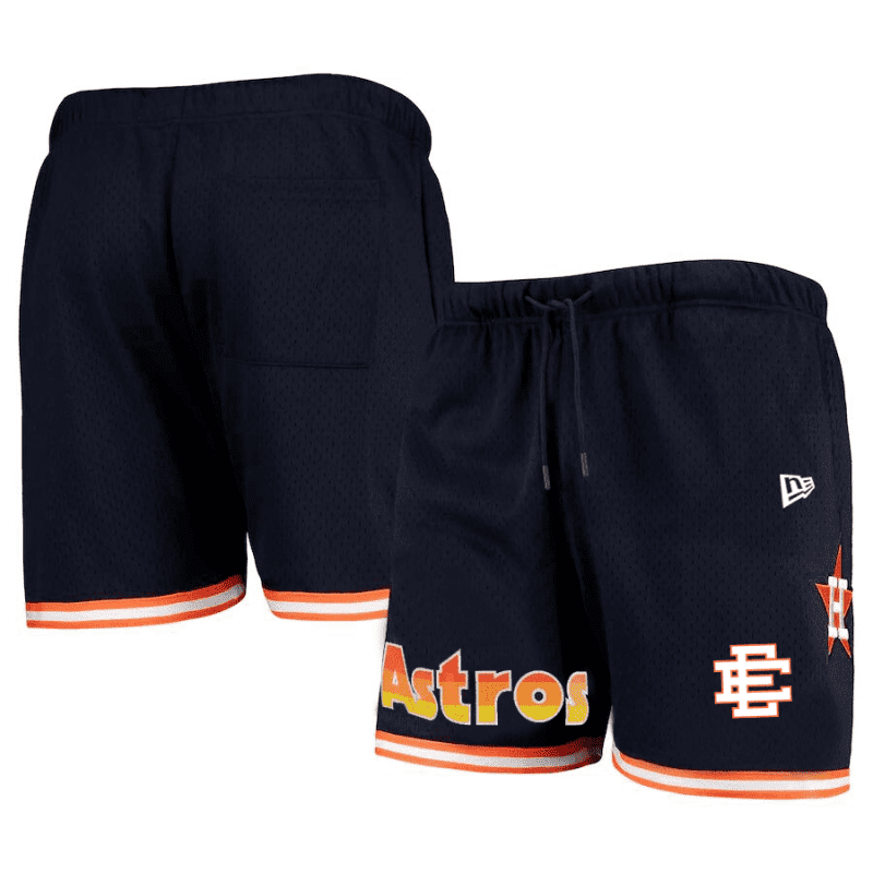 houston astros team standard men mesh shorts navy