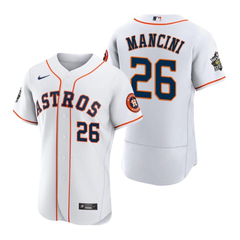 houston astros trey mancini 26 white 2022 world series jersey