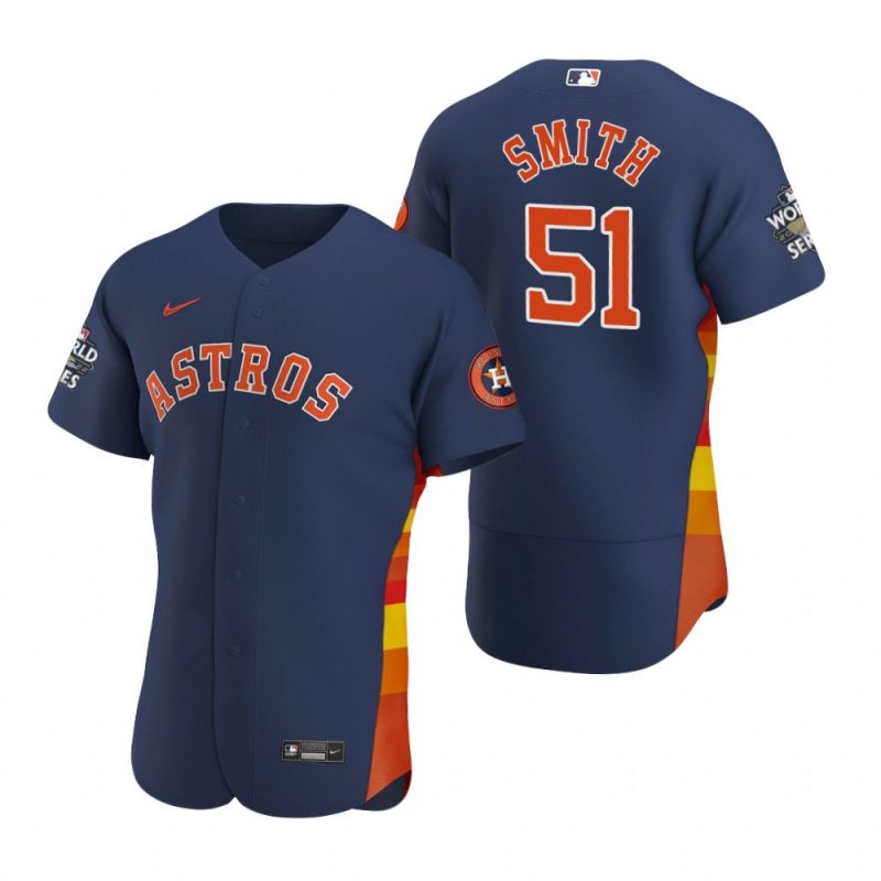 houston astros will smith 51 navy 2022 world series jersey