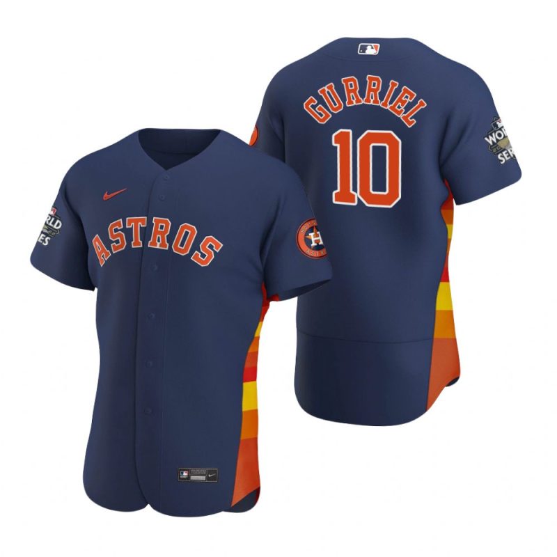 houston astros yuli gurriel 10 navy 2022 world series jersey