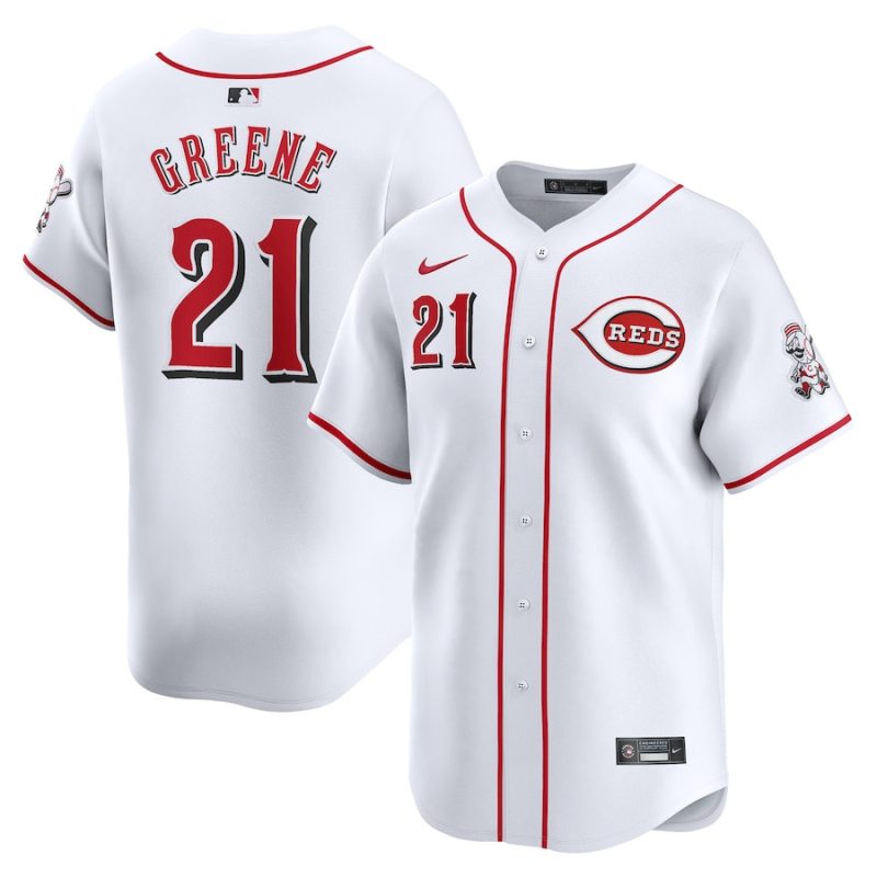 hunter greene 21 cincinnati reds home limited player men jersey white