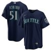 ichiro suzuki 51 seattle mariners alternate men jersey navy