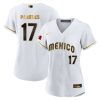 isaac paredes 17 mexico 2023 baseball jersey white gold