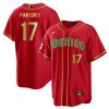 isaac paredes 17 mexico 2023 baseball men jersey red gold