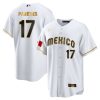 isaac paredes 17 mexico 2023 baseball men jersey white gold