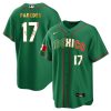 isaac paredes 17 mexico 2023 flag baseball men jersey green gold