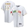 isaac paredes 17 mexico 2023 flag baseball men jersey white gold