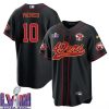 isiah pacheco 10 kansas city chiefs super bowl lviii baseball men jersey black