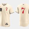 ivan rodriguez 7 texas rangers 2023 city connect flex base elite jersey cream