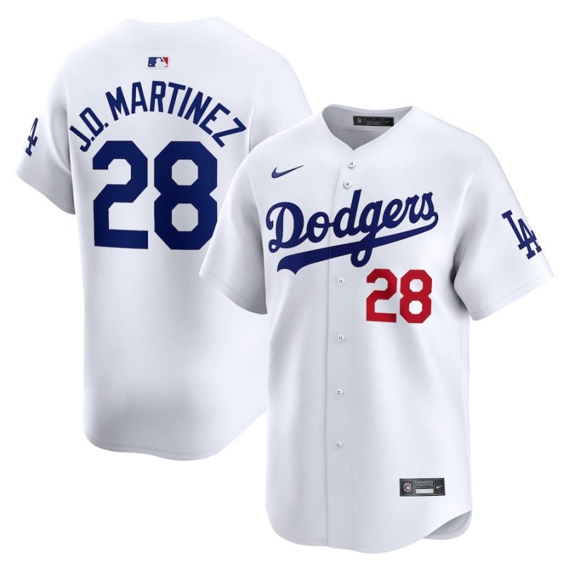 j d martinez 28 los angeles dodgers home limited player men jersey white