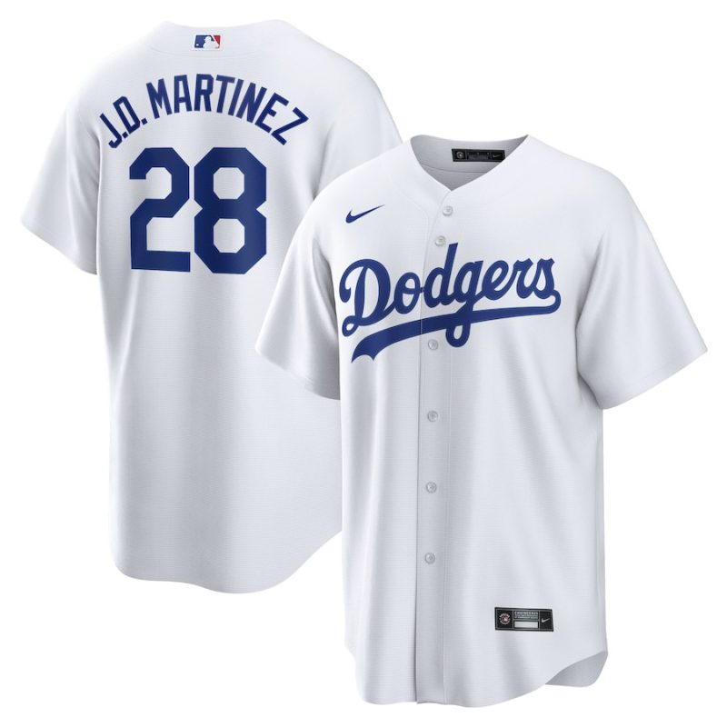 j d martinez 28 los angeles dodgers home men jersey white