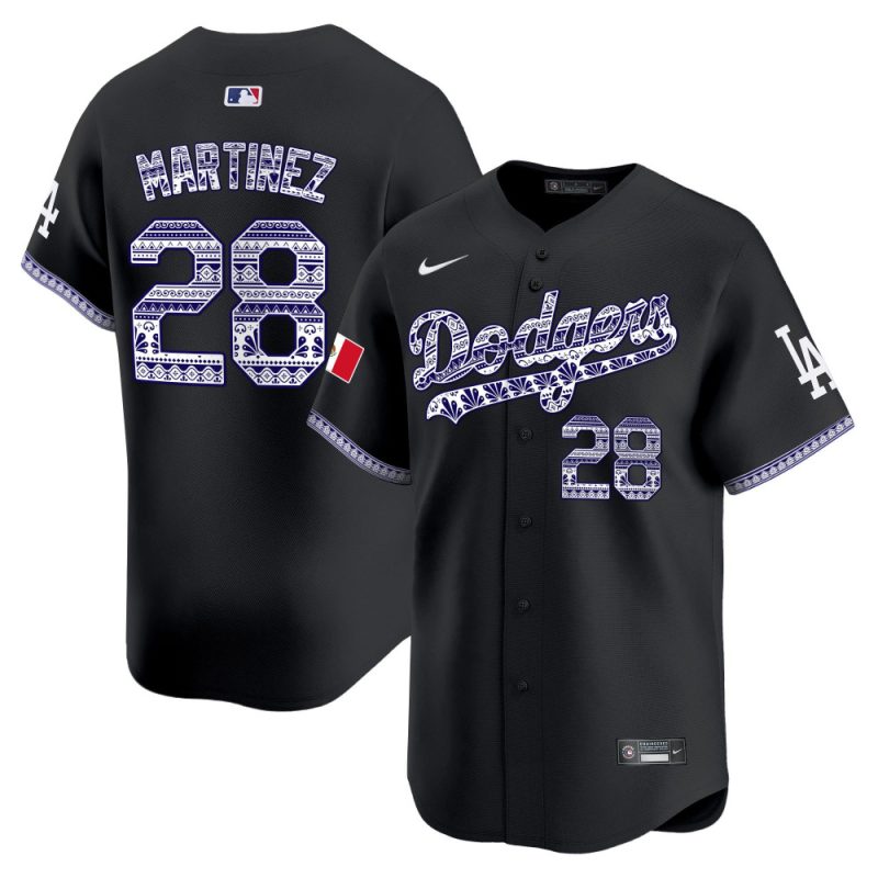 j d martinez 28 los angeles dodgers mexico men jersey black