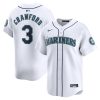 j p crawford 3 seattle mariners home limited player men jersey white